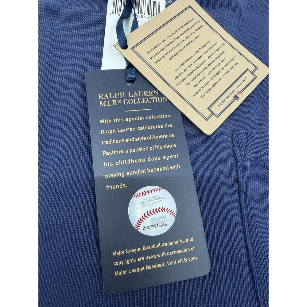Polo Ralph Lauren x New York NY Yankees Men's XL Cotton Pocket T-Shirt Navy Blue